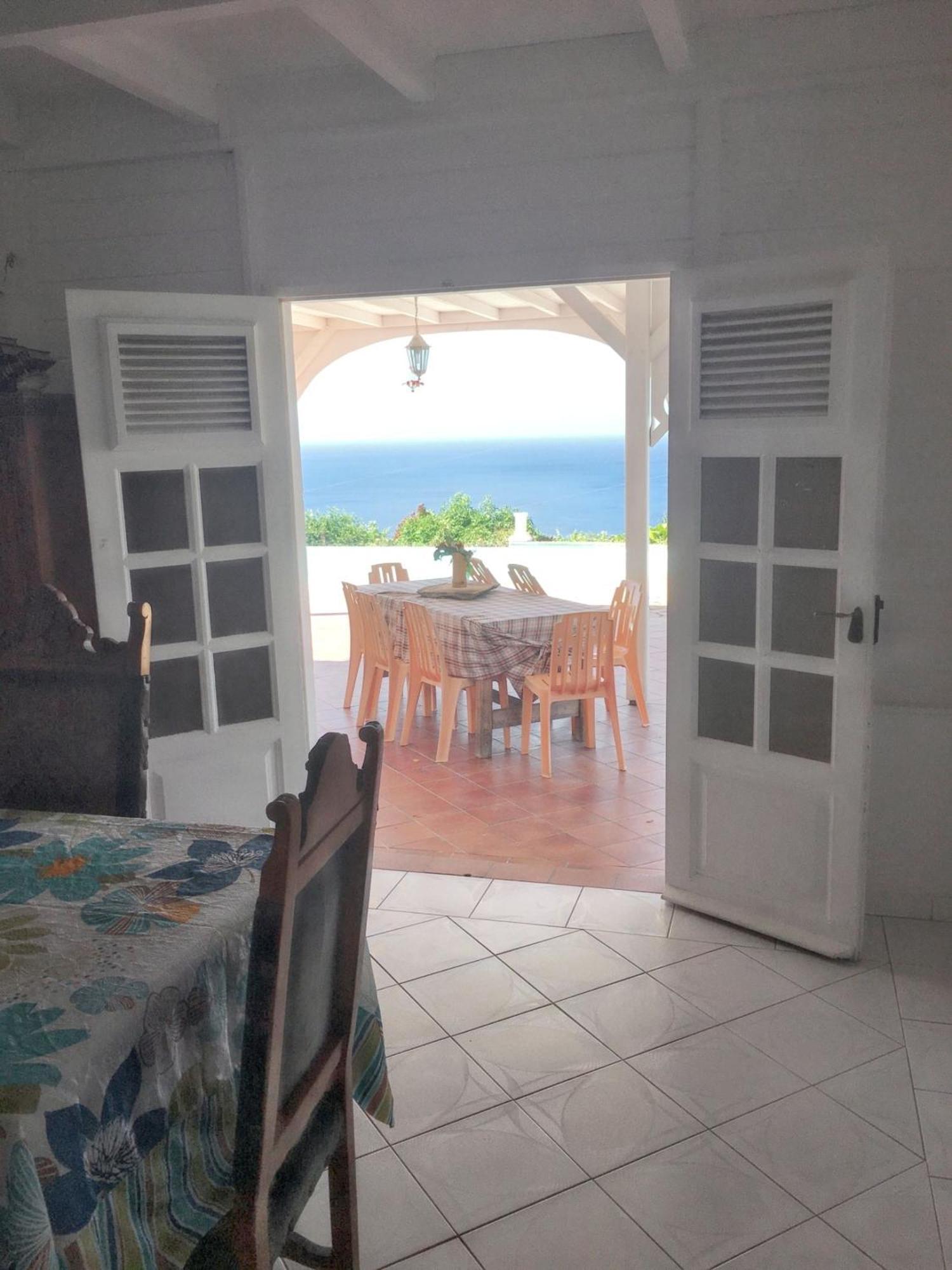 Villa Enchantee Avec Vue Sur Mer Et Piscine Au Carbet 勒卡尔贝 外观 照片